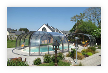 PALACI'O Abri piscine haut avec demie-rotonde