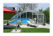 BORE'O Abri piscine haut asymétrique